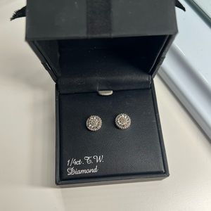 1/4 diamond earrings